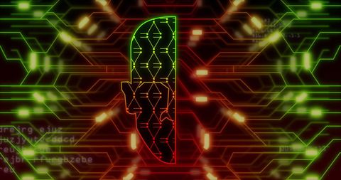 Futuristic Digital Design with Connected Network Lore