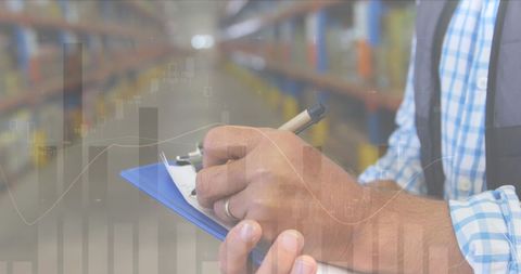 Warehouse Inventory Assessment with Data Analytics Overlay - Download Free Stock Images Pikwizard.com