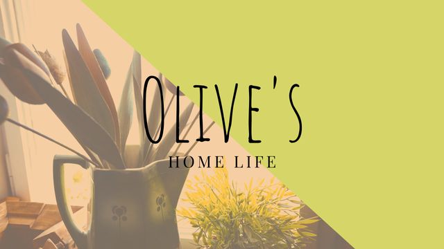 Olive's home life text in black over flowers in jug and green background - Download Free Stock Videos Pikwizard.com