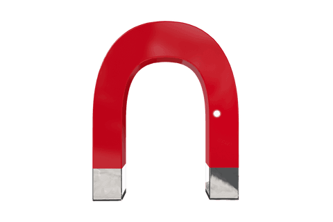 red horseshoe magnet isolated with transparent background - Download Free Stock Videos Pikwizard.com