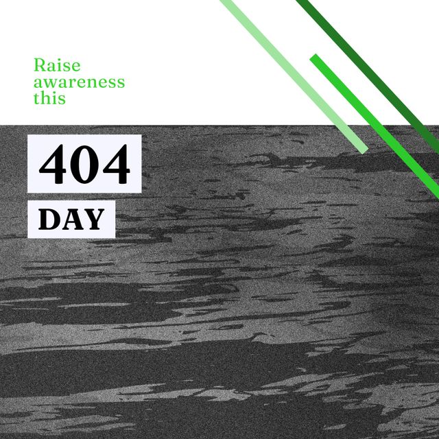 Minimalist Awareness Campaign Poster for 404 Day with Modern Design - Download Free Stock Templates Pikwizard.com