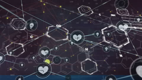 Conceptual Technology Animation of Chemical Connections