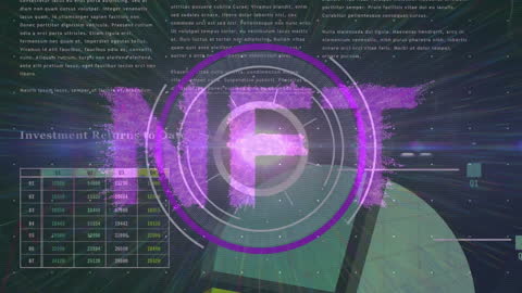 NFT Data Visualization with Digital Interface and Text