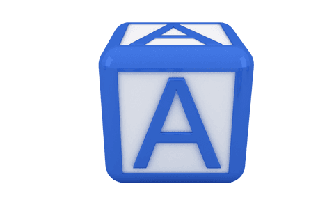 3d blue alphabet block with letter a on transparent background - Download Free Stock Videos Pikwizard.com