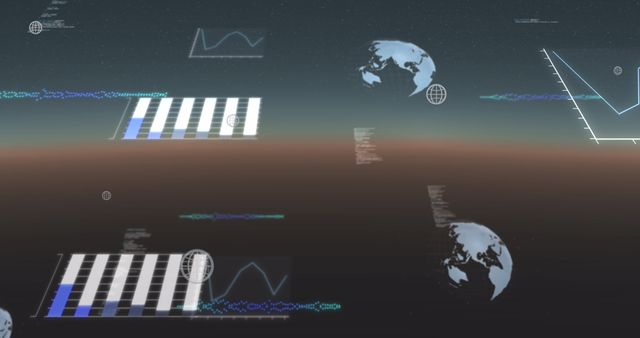 Global Networking and Data Analytics Visual Representations - Download Free Stock Images Pikwizard.com