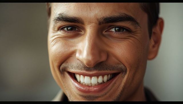 Confident middle eastern man smiling in professional portrait