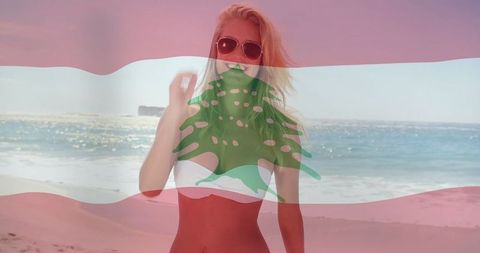 Summer vibes: woman enjoying beach freedom concept