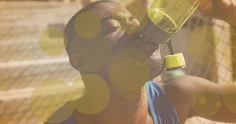 Fit Man Hydrating During Outdoor Workout