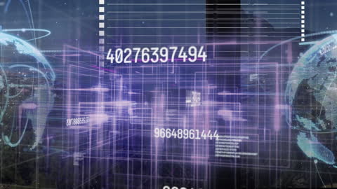Digital Data and Global Connection Animation Background