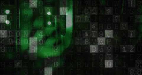 Digital Matrix with Green Text and Lights - Download Free Stock Images Pikwizard.com