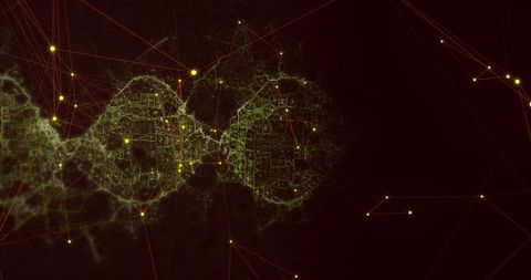 Abstract Network of Connected Nodes on Dark Background - Download Free Stock Images Pikwizard.com