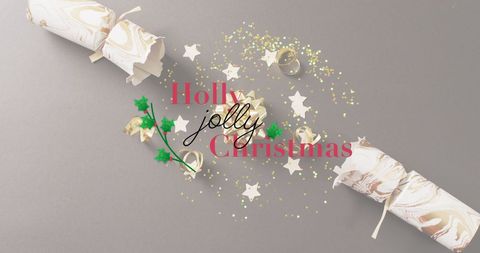 Festive Christmas Crackers with Text Overlay