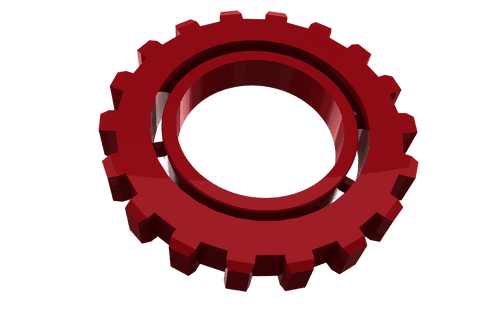 transparent red gear isolated 3d illustration - Download Free Stock Videos Pikwizard.com