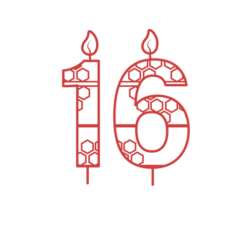 Transparent Background Red 16th Birthday Candle Illustration - Download Free Stock Videos Pikwizard.com