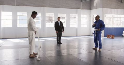 Martial Arts Belt Ceremonial Ritual in Training Studio