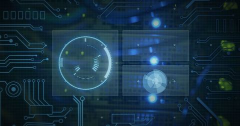 Futuristic Digital HUD Interface with Data Visualization - Download Free Stock Images Pikwizard.com