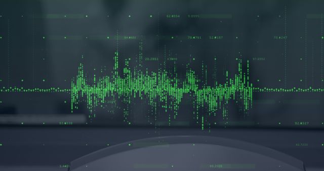 Abstract Digital Data Wave Green Matrix Hologram on Dark Background - Download Free Stock Images Pikwizard.com