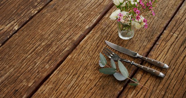 Close-up of various cutlery on table 4k