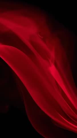 Flowing Translucent Red Ribbon Moving Over Black Backdrop Vertical Abstract Motion Loop