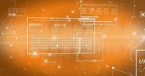 Futuristic UI with Data and Connectivity in Digital Space