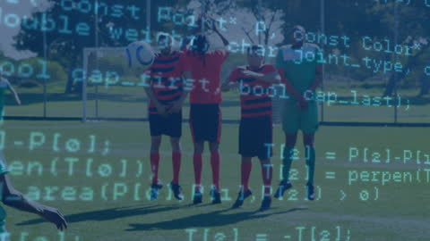 Soccer Player Taking Free Kick with Digital Overlay