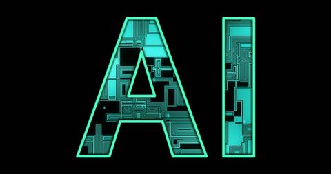 Futuristic AI Letters with Circuit Board Design - Download Free Stock Images Pikwizard.com