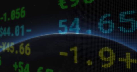 Global Financial Data with Social Media Interface Overlay - Download Free Stock Images Pikwizard.com