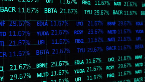 Digital Display of Stock Market Data in Grid Format