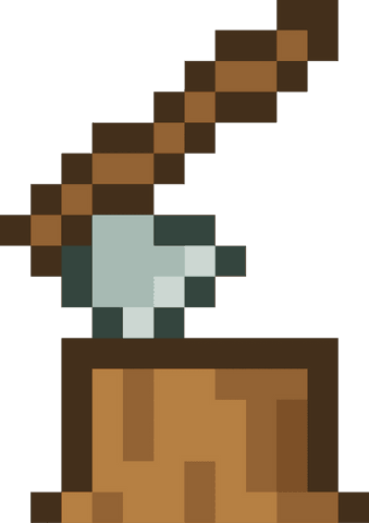 Rustic Pixel Art Axe with Transparent Background - Download Free Stock Videos Pikwizard.com