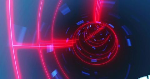 neon spiral tunnel with dynamic tech elements - Download Free Stock Images Pikwizard.com