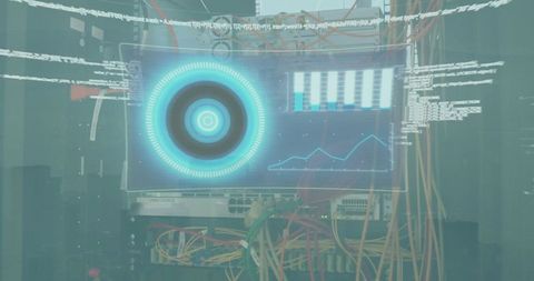 Visualization of Data Processing on Computer Server - Download Free Stock Images Pikwizard.com