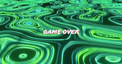 Game Over Text on Digital Light Trails Background - Download Free Stock Images Pikwizard.com