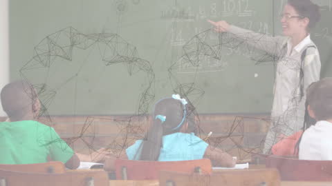 Animation of Businessman Handshake over Cityscape