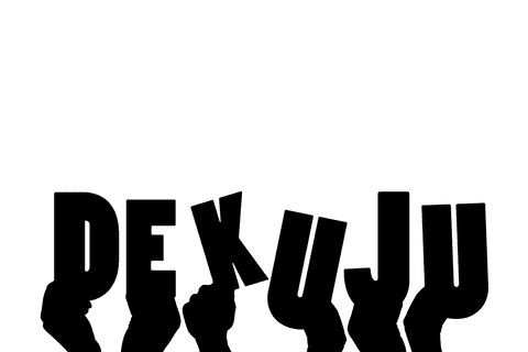 Hands depicting gratitude with dekuju text on transparent background