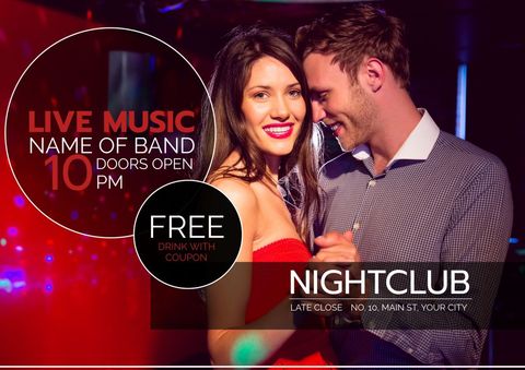 Couple Enjoying Live Music at a Vibrant Nightclub Event - Download Free Stock Templates Pikwizard.com
