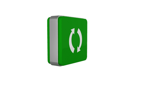 3d green rotation icon with arrows on transparent background - Download Free Stock Videos Pikwizard.com