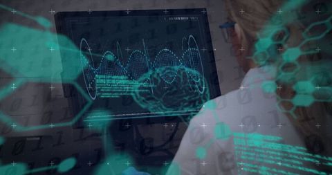 Innovative Technology with Digital Brain Interface and Data Analysis - Download Free Stock Images Pikwizard.com