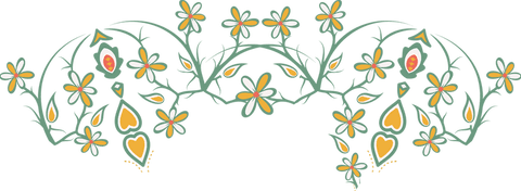 Ornamental Green Vine Arch Decor with Daisies on Transparent Background