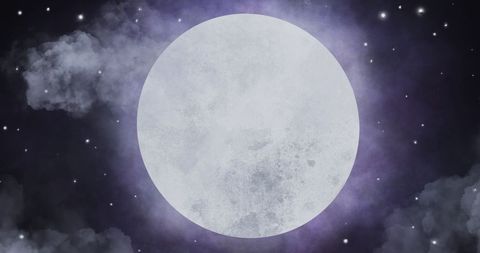 Santa Claus Silhouette and Reindeers Under Full Moon - Download Free Stock Images Pikwizard.com