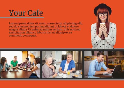 Stylish Cafe Banner with Diverse Community Gathering - Download Free Stock Templates Pikwizard.com