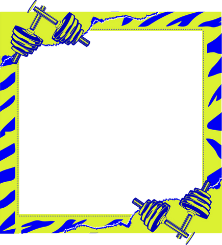Fitness Frame with Dumbbells and Zebra Stripes, Transparent Design - Download Free Stock Videos Pikwizard.com