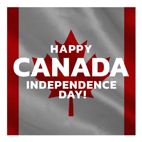 canada independence day text on waving national flag - Download Free Stock Templates Pikwizard.com