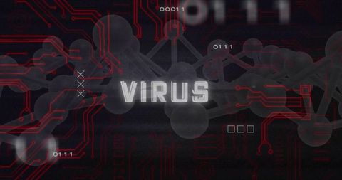 Futuristic Cyber Security Network with Virus Alert