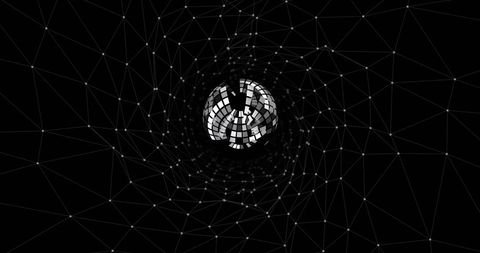 Digital Globe with Network Lines in Dark Background - Download Free Stock Images Pikwizard.com