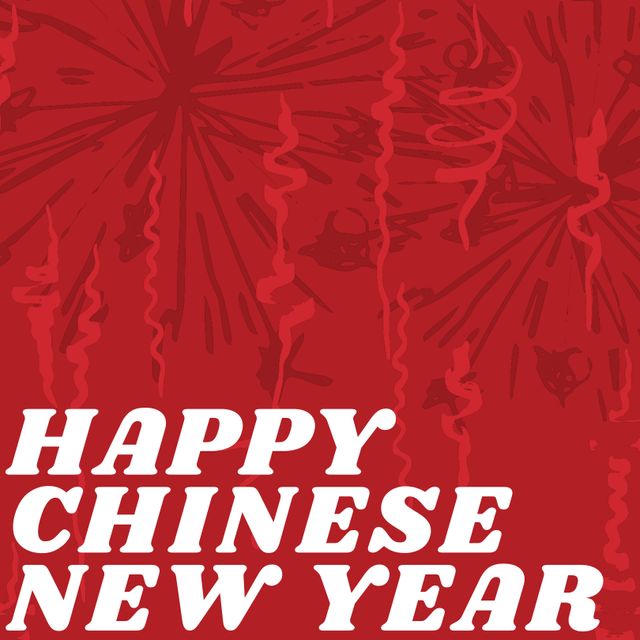 Chinese New Year Fireworks Celebration Background - Download Free Stock Templates Pikwizard.com