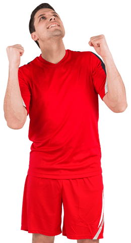 transparent excited football player cheering victory - Download Free Stock Videos Pikwizard.com
