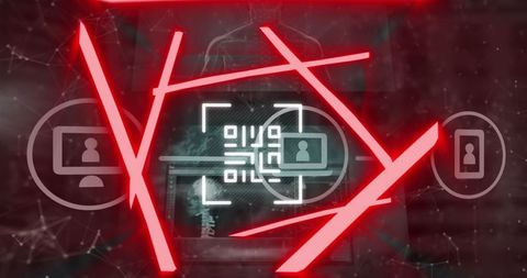 Futuristic Red Digital Interface with Medical Data Elements - Download Free Stock Images Pikwizard.com