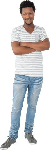 Confident Young Man with Crossed Arms on Transparent Background - Download Free Stock Videos Pikwizard.com