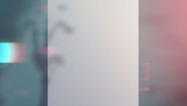 Abstract digital art with cyan and magenta glitch effects