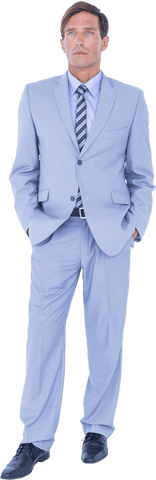 Confident Caucasian Businessman Portrait with Transparent Background